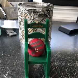 Green 'Grandpa' Holiday Ornament Chair